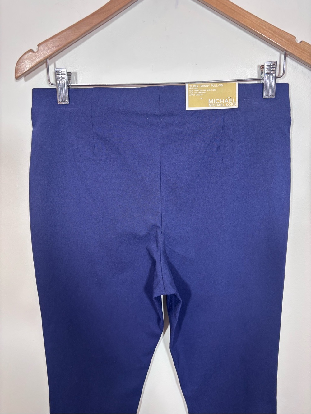 Michael Kors Super Skinny Pull On High Rise Ankle Dress Pant NWT Blue Medium - Picture 6 of 11